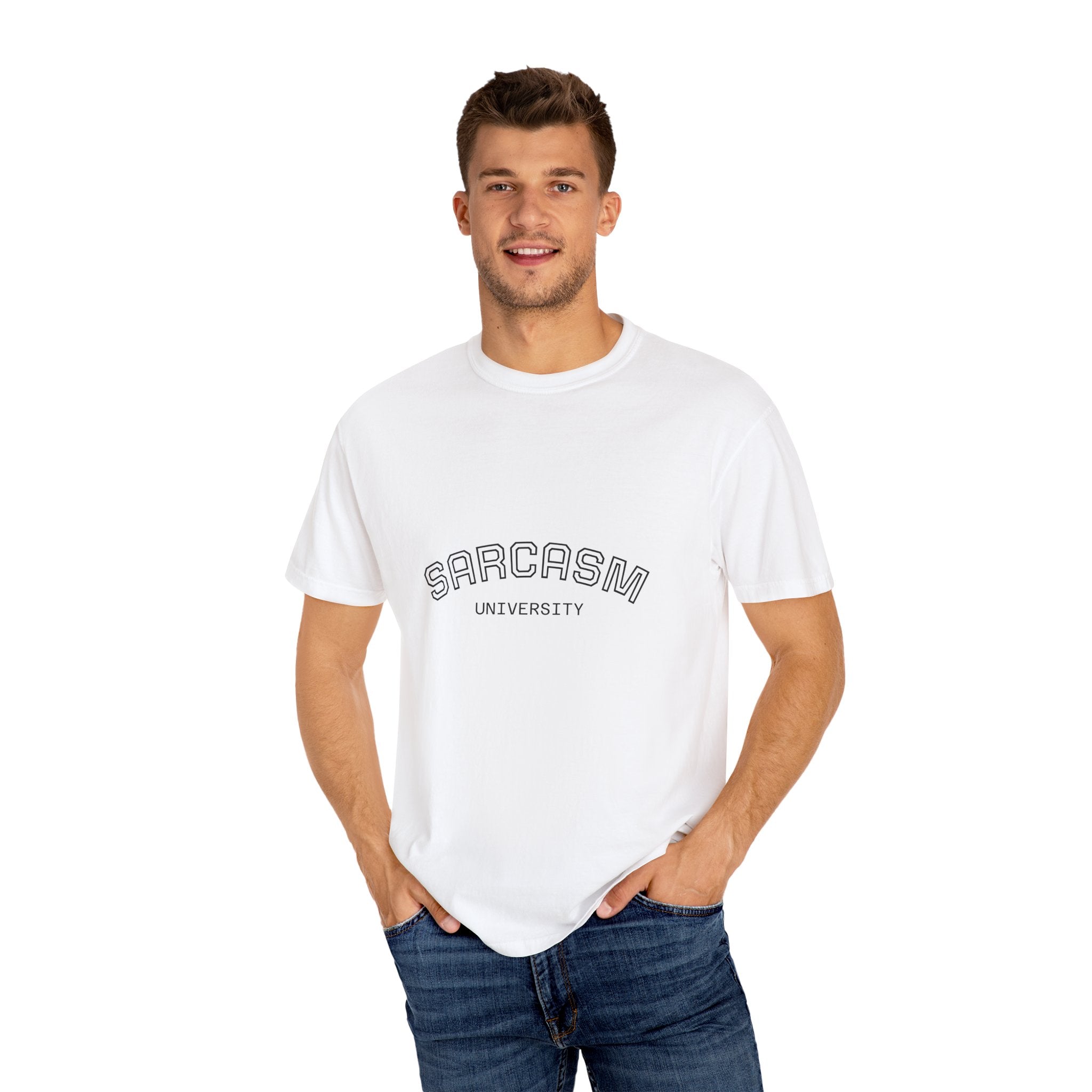 Sarcasm University T-Shirt | Funny Graphic Tee for Humor Lovers, Gift for Friends, Casual Wear, Sarcastic Statement Shirt