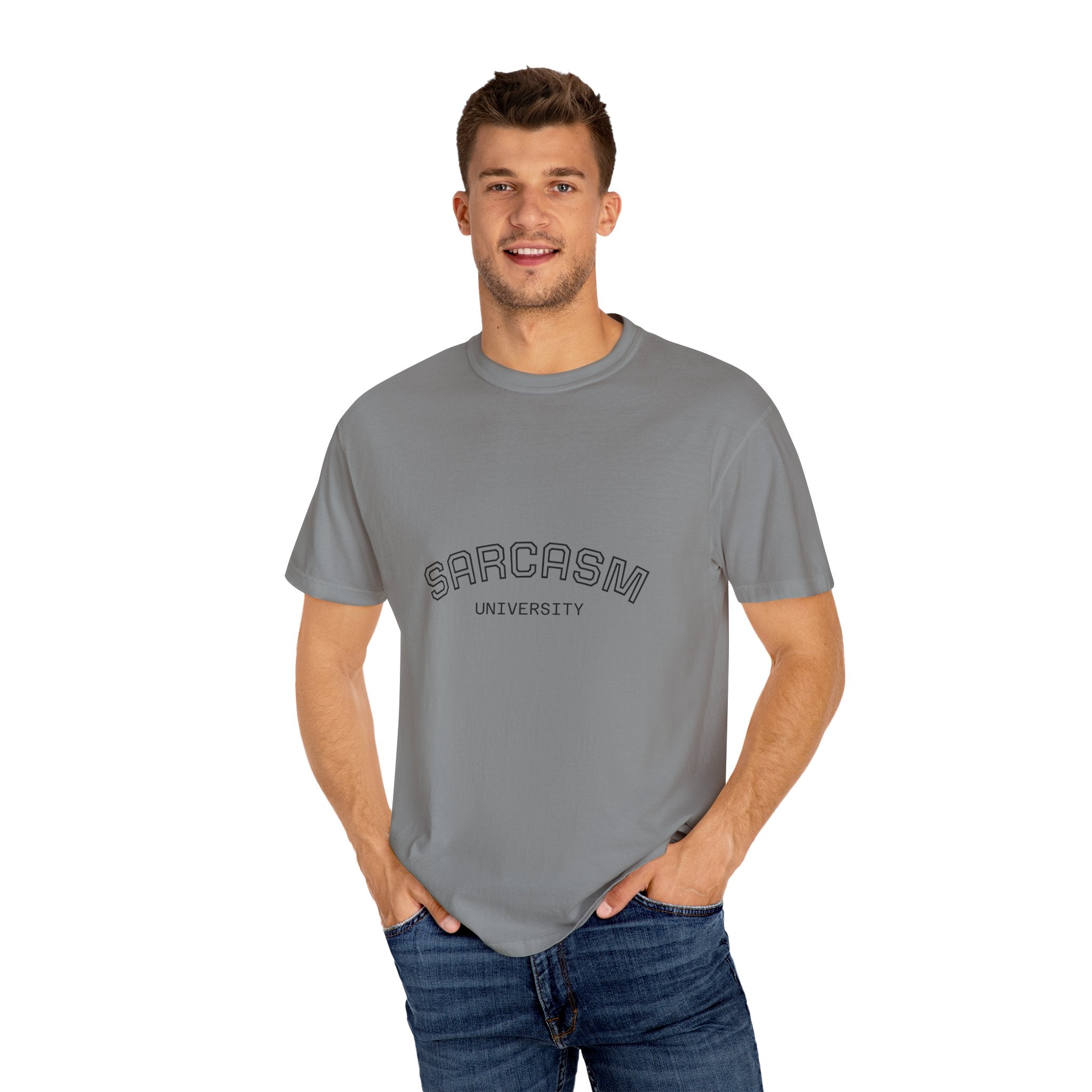 Sarcasm University T-Shirt | Funny Graphic Tee for Humor Lovers, Gift for Friends, Casual Wear, Sarcastic Statement Shirt