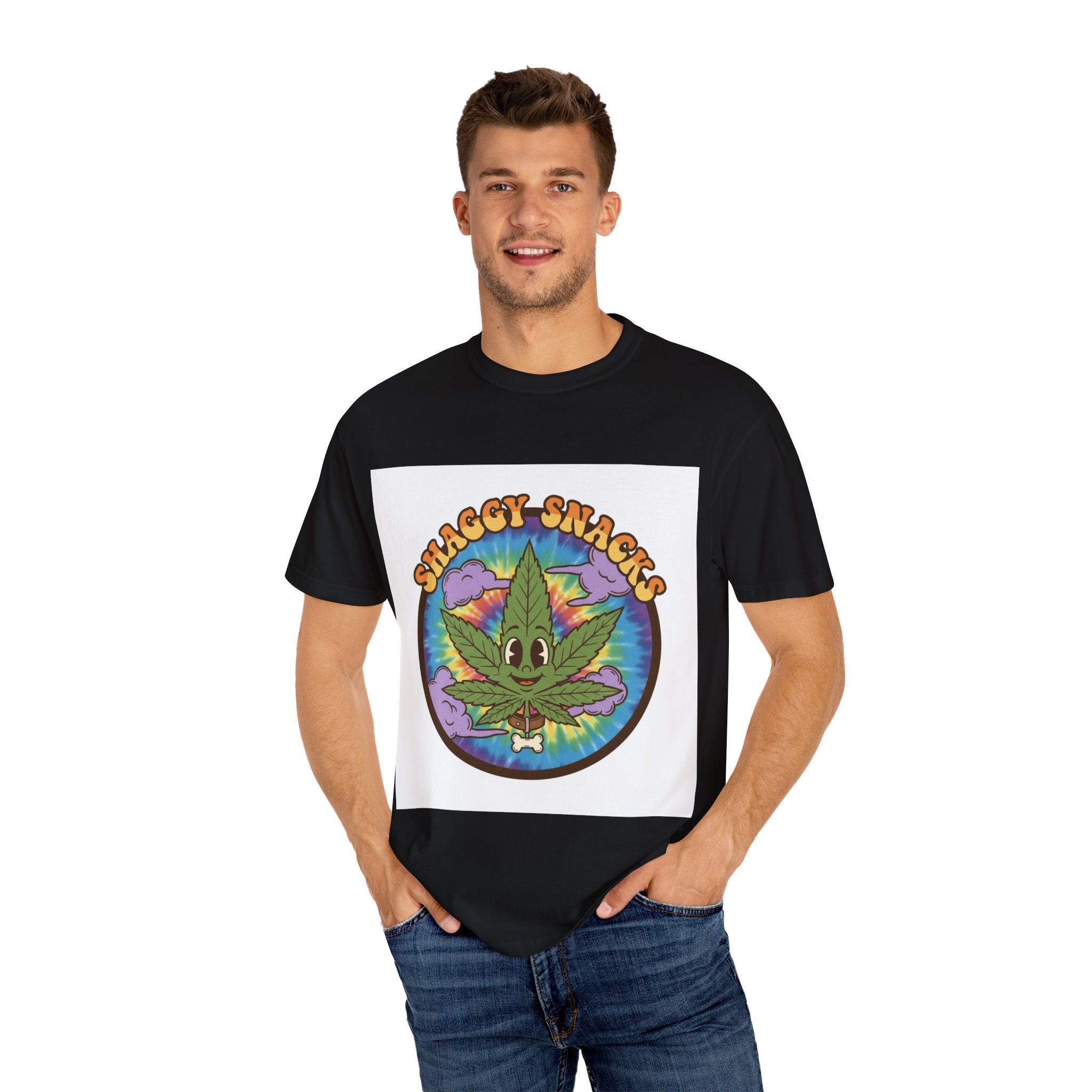 Shaggy Snacks Graphic T-Shirt for Cannabis Enthusiasts
