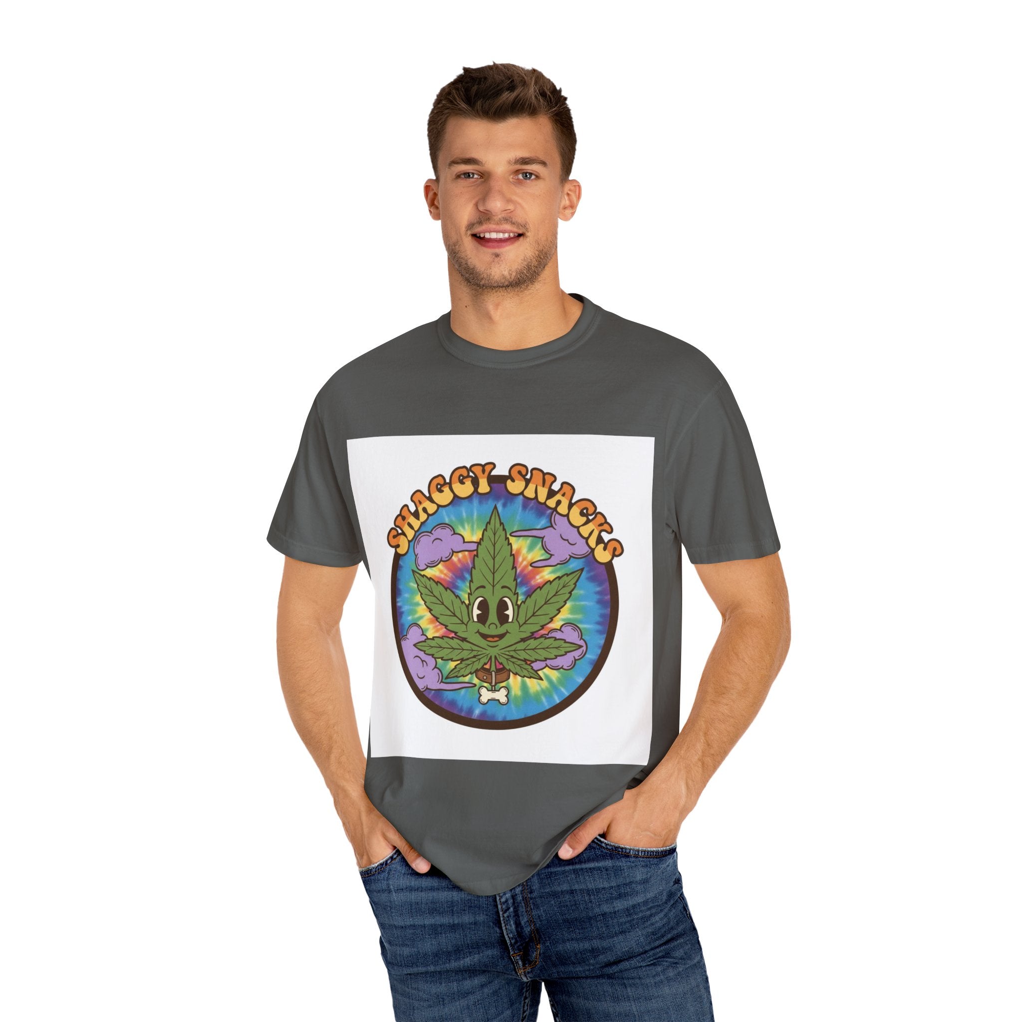 Shaggy Snacks Graphic T-Shirt for Cannabis Enthusiasts