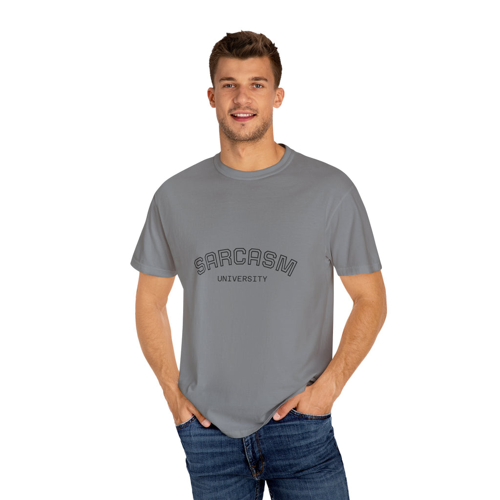 Sarcasm University T-Shirt | Funny Graphic Tee for Humor Lovers, Gift for Friends, Casual Wear, Sarcastic Statement Shirt