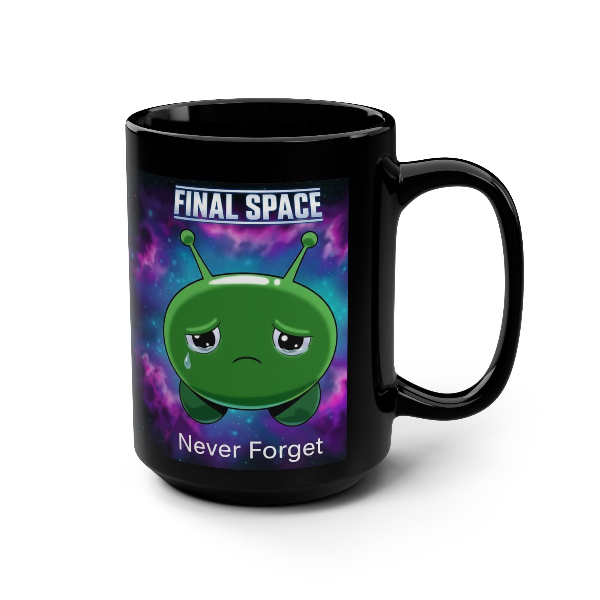 Final Space 'Never Forget' Alien 15oz Black Mug