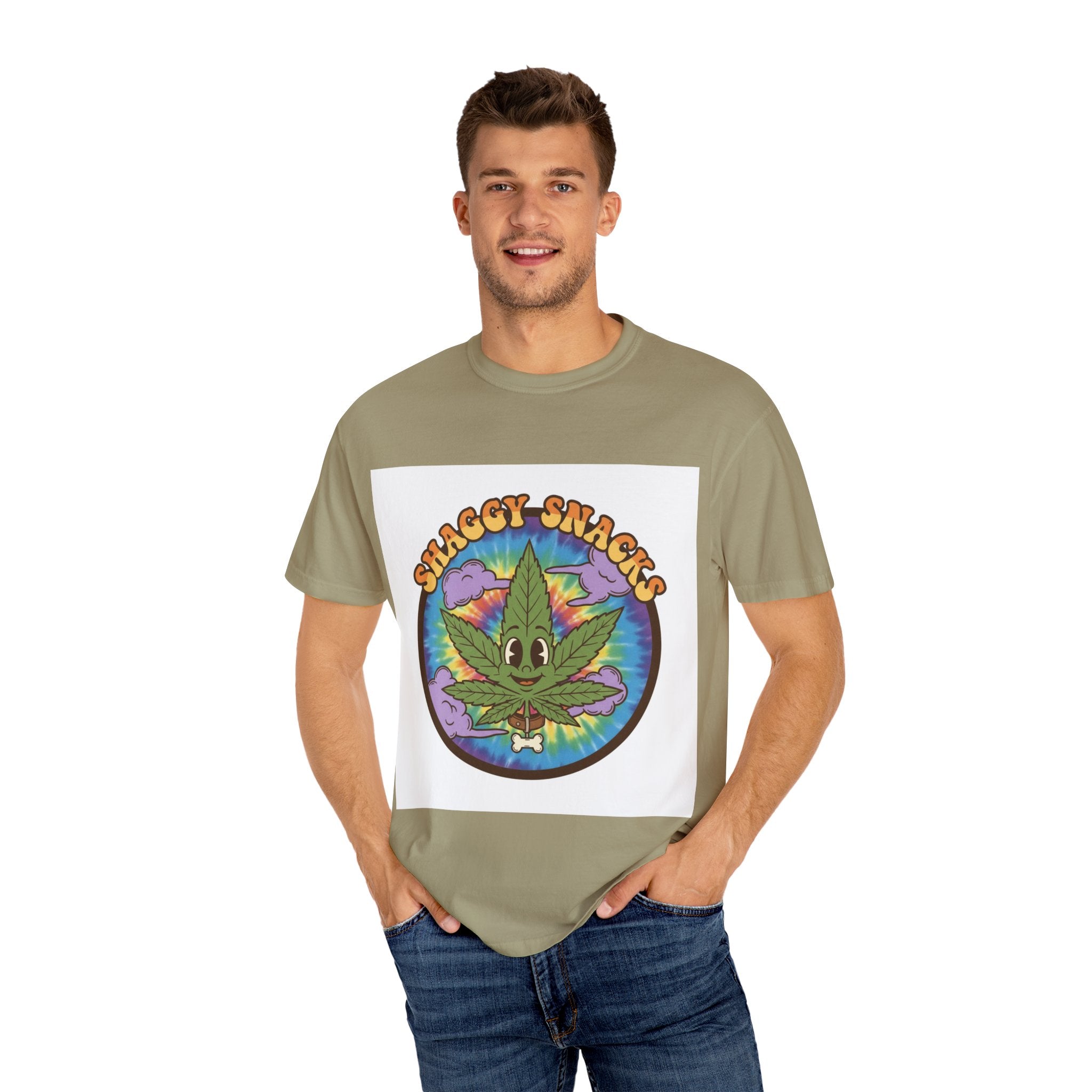Shaggy Snacks Graphic T-Shirt for Cannabis Enthusiasts