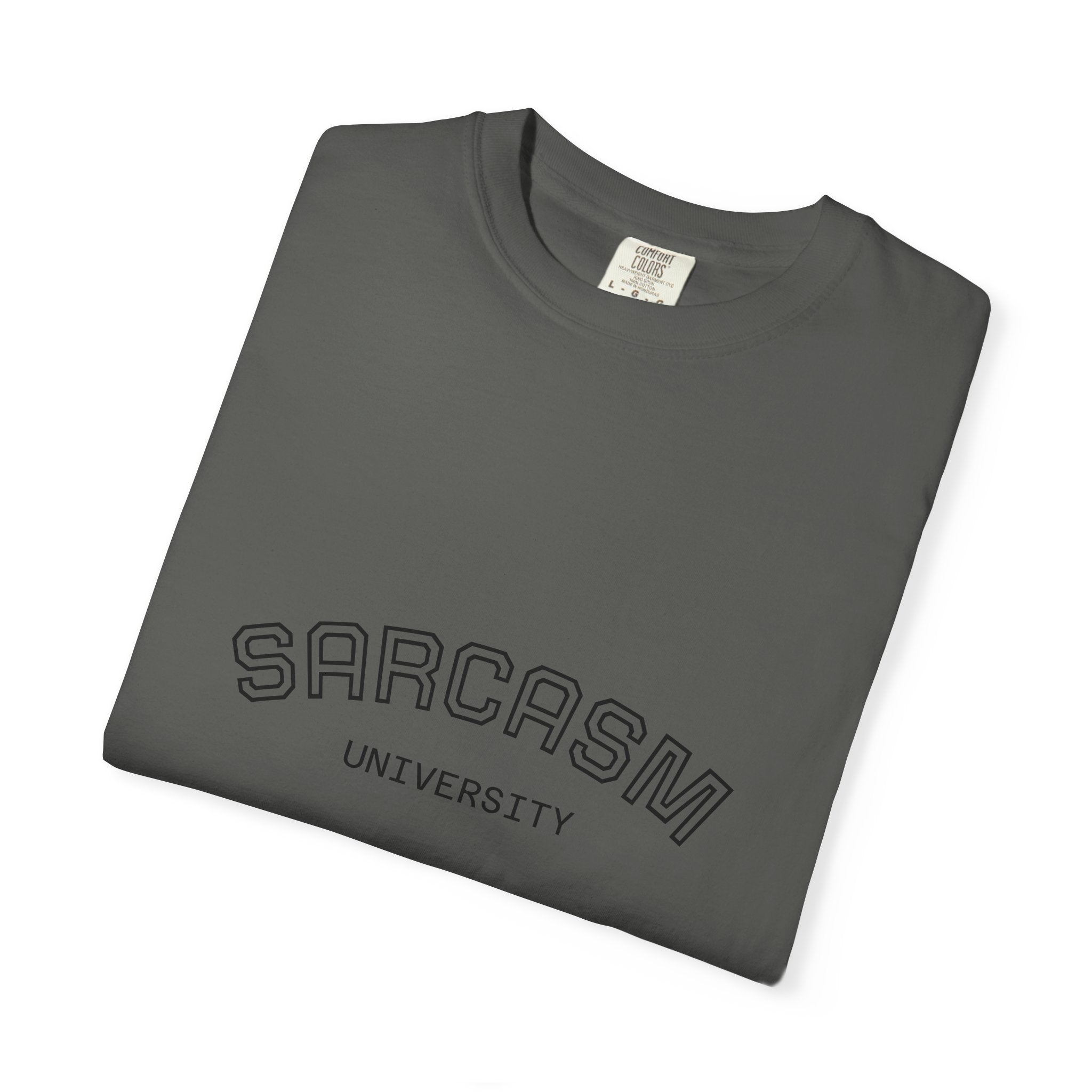 Sarcasm University T-Shirt | Funny Graphic Tee for Humor Lovers, Gift for Friends, Casual Wear, Sarcastic Statement Shirt
