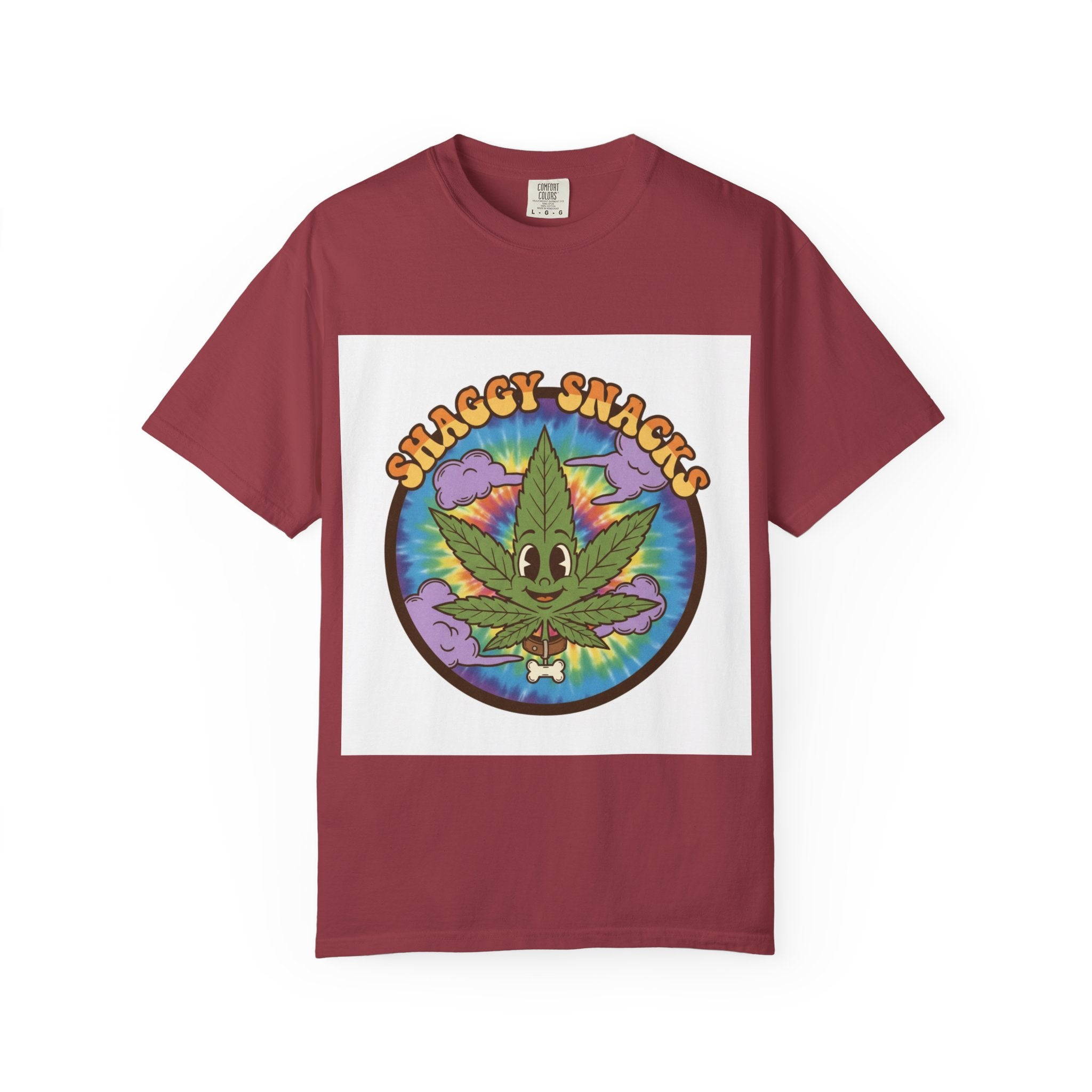 Shaggy Snacks Graphic T-Shirt for Cannabis Enthusiasts