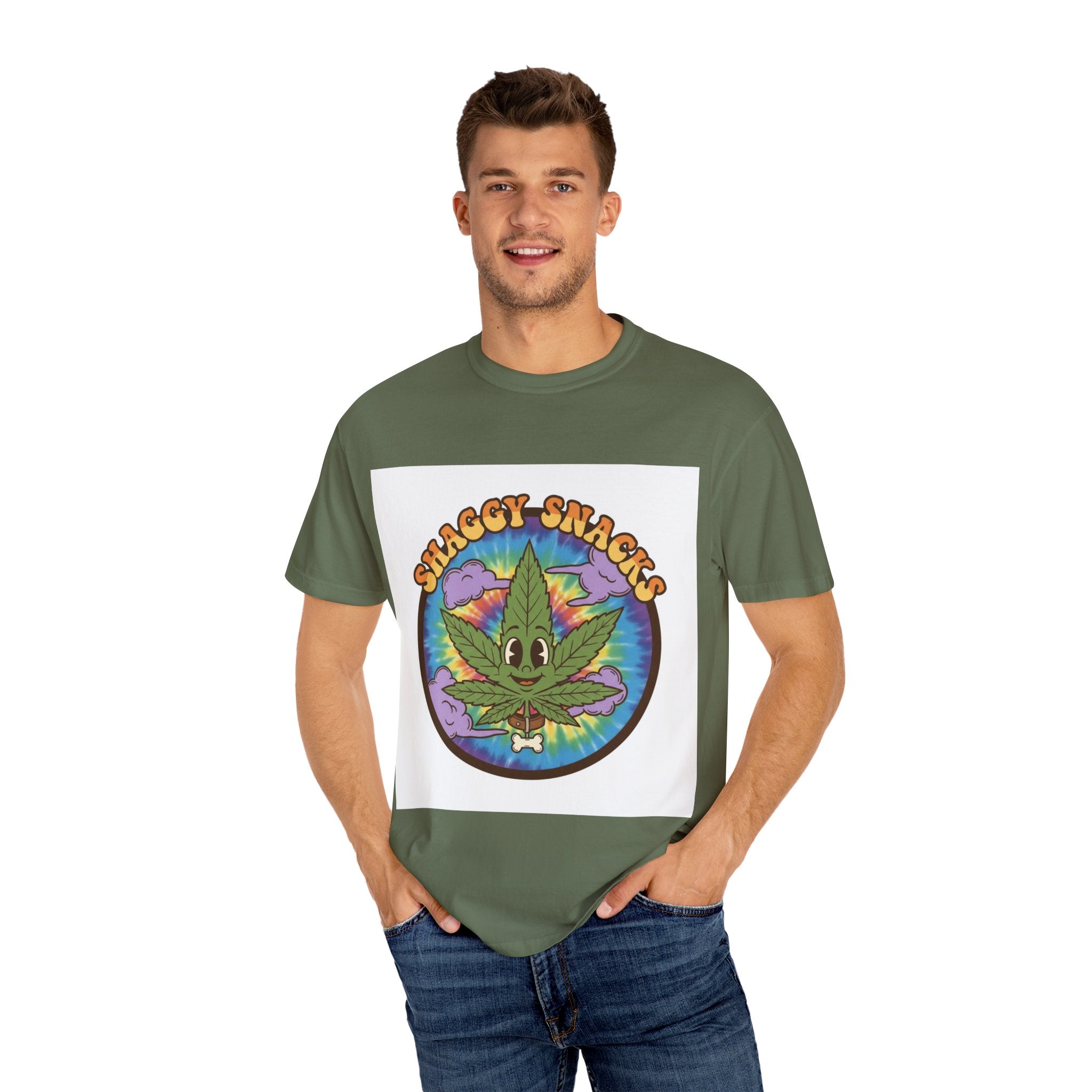 Shaggy Snacks Graphic T-Shirt for Cannabis Enthusiasts