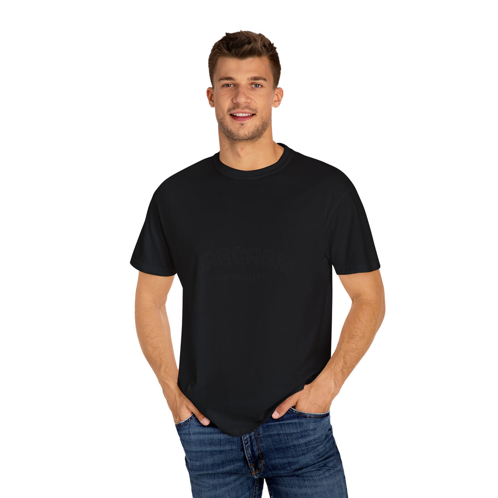 Sarcasm University T-Shirt | Funny Graphic Tee for Humor Lovers, Gift for Friends, Casual Wear, Sarcastic Statement Shirt
