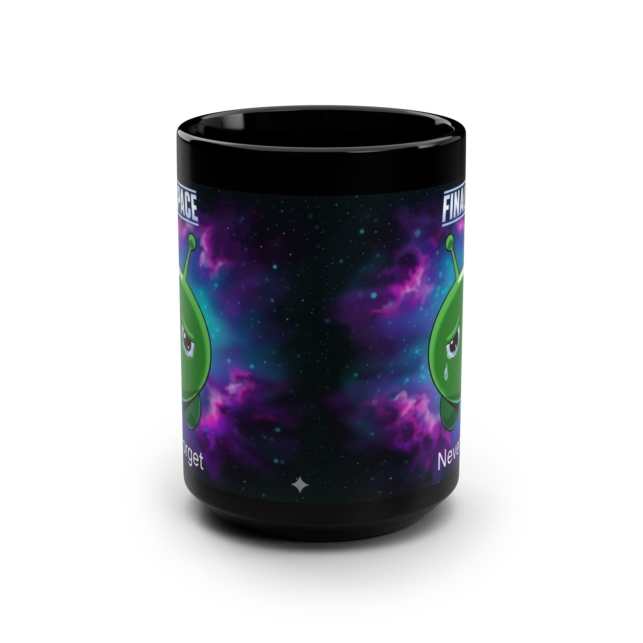 Final Space 'Never Forget' Alien 15oz Black Mug