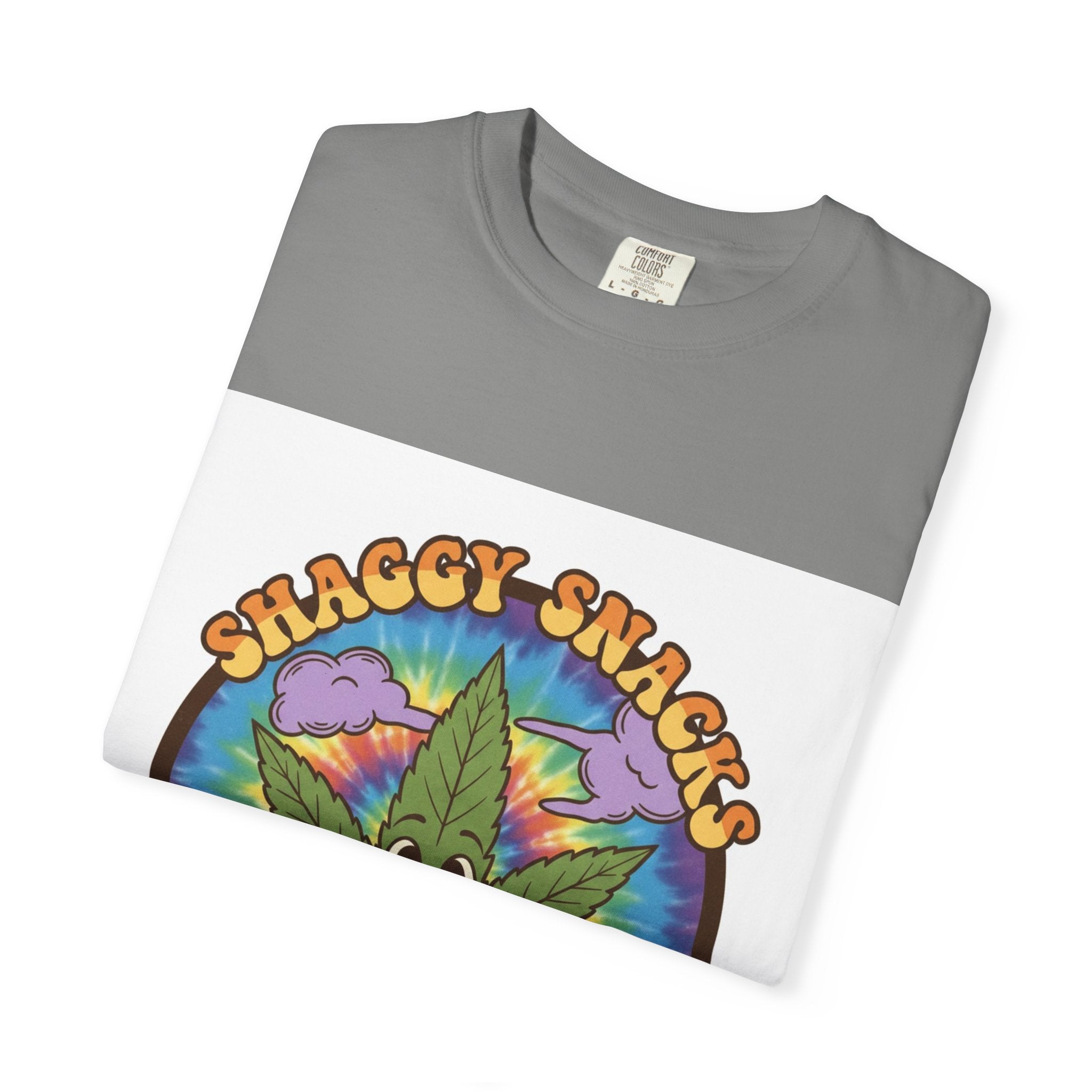 Shaggy Snacks Graphic T-Shirt for Cannabis Enthusiasts
