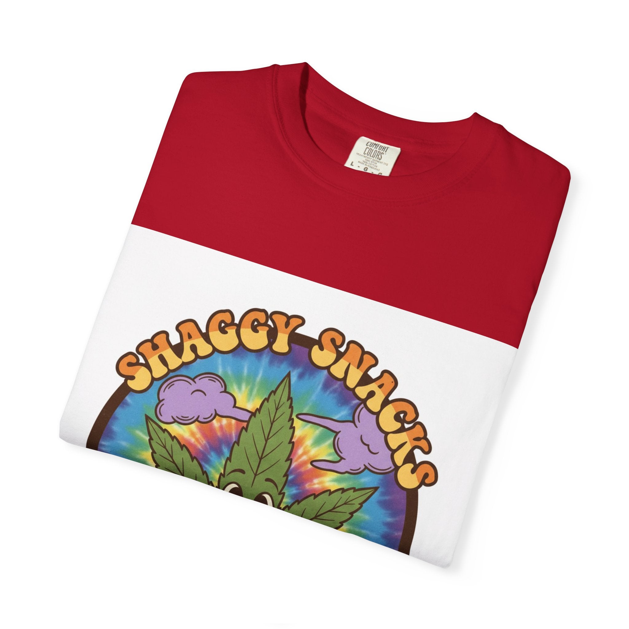 Shaggy Snacks Graphic T-Shirt for Cannabis Enthusiasts