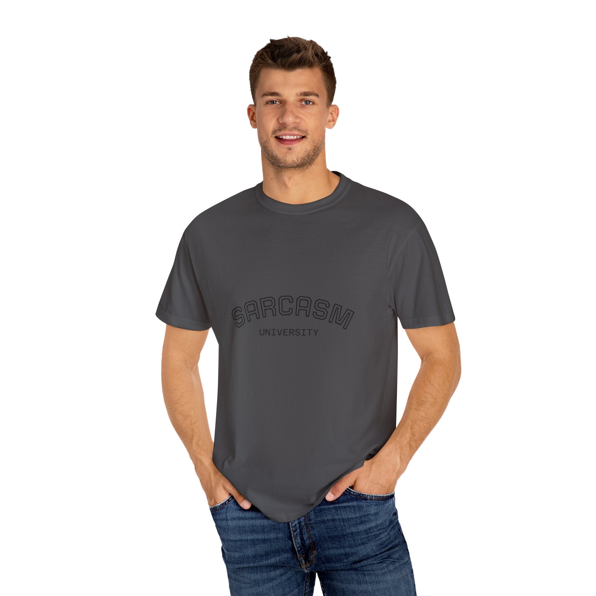 Sarcasm University T-Shirt | Funny Graphic Tee for Humor Lovers, Gift for Friends, Casual Wear, Sarcastic Statement Shirt