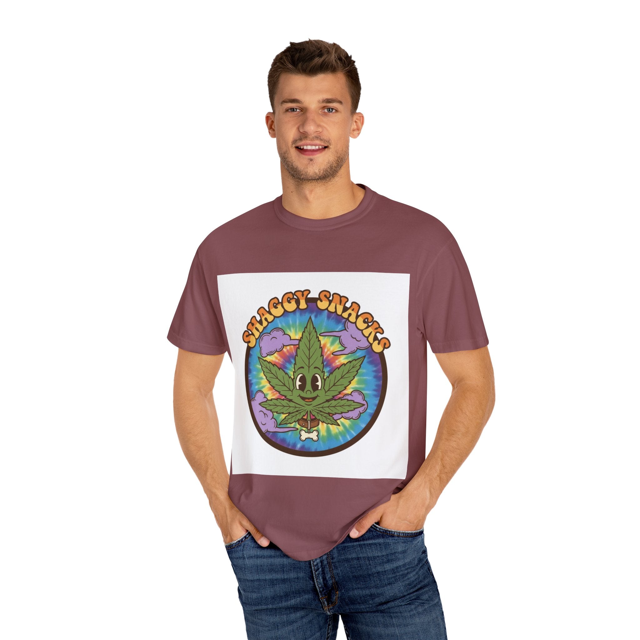Shaggy Snacks Graphic T-Shirt for Cannabis Enthusiasts