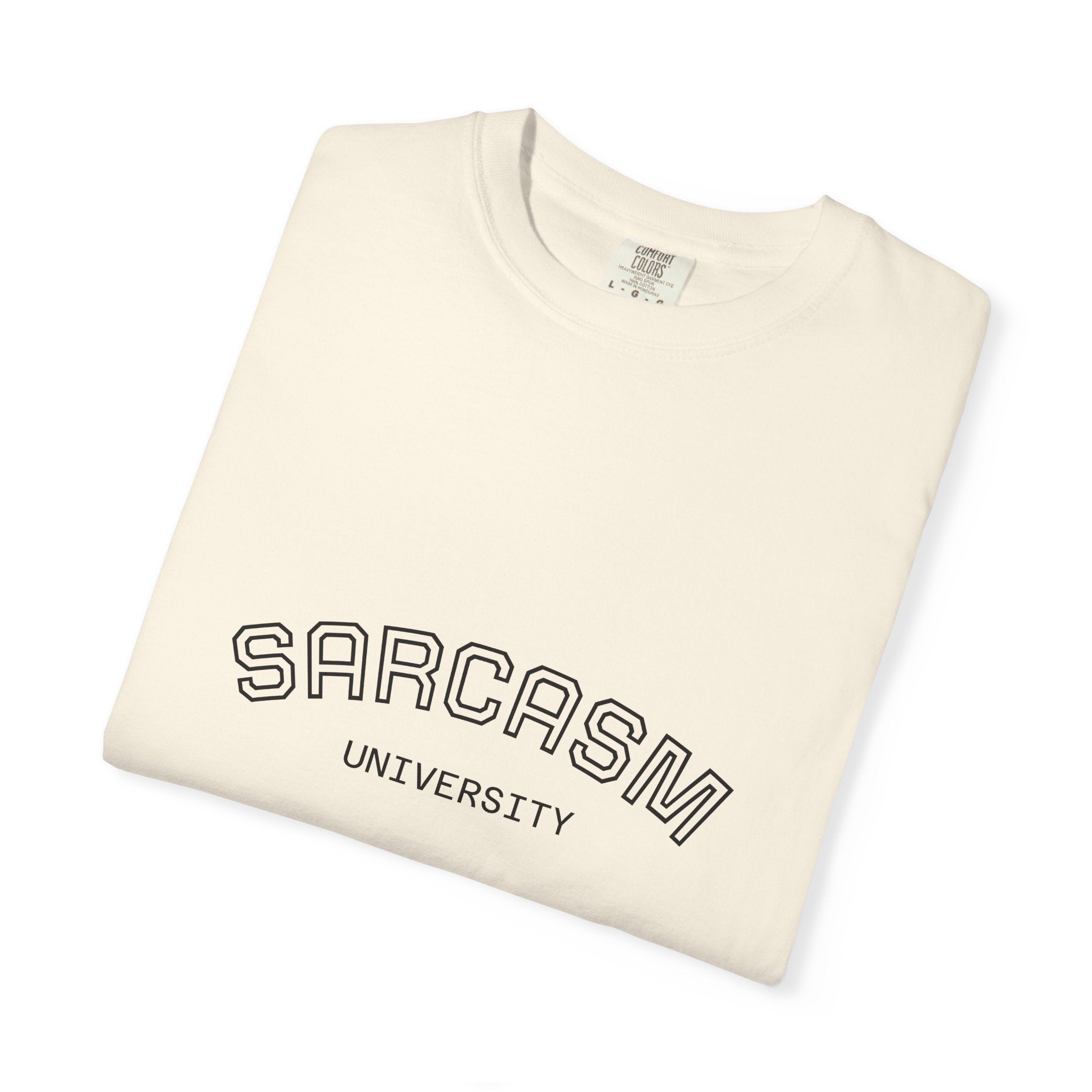 Sarcasm University T-Shirt | Funny Graphic Tee for Humor Lovers, Gift for Friends, Casual Wear, Sarcastic Statement Shirt