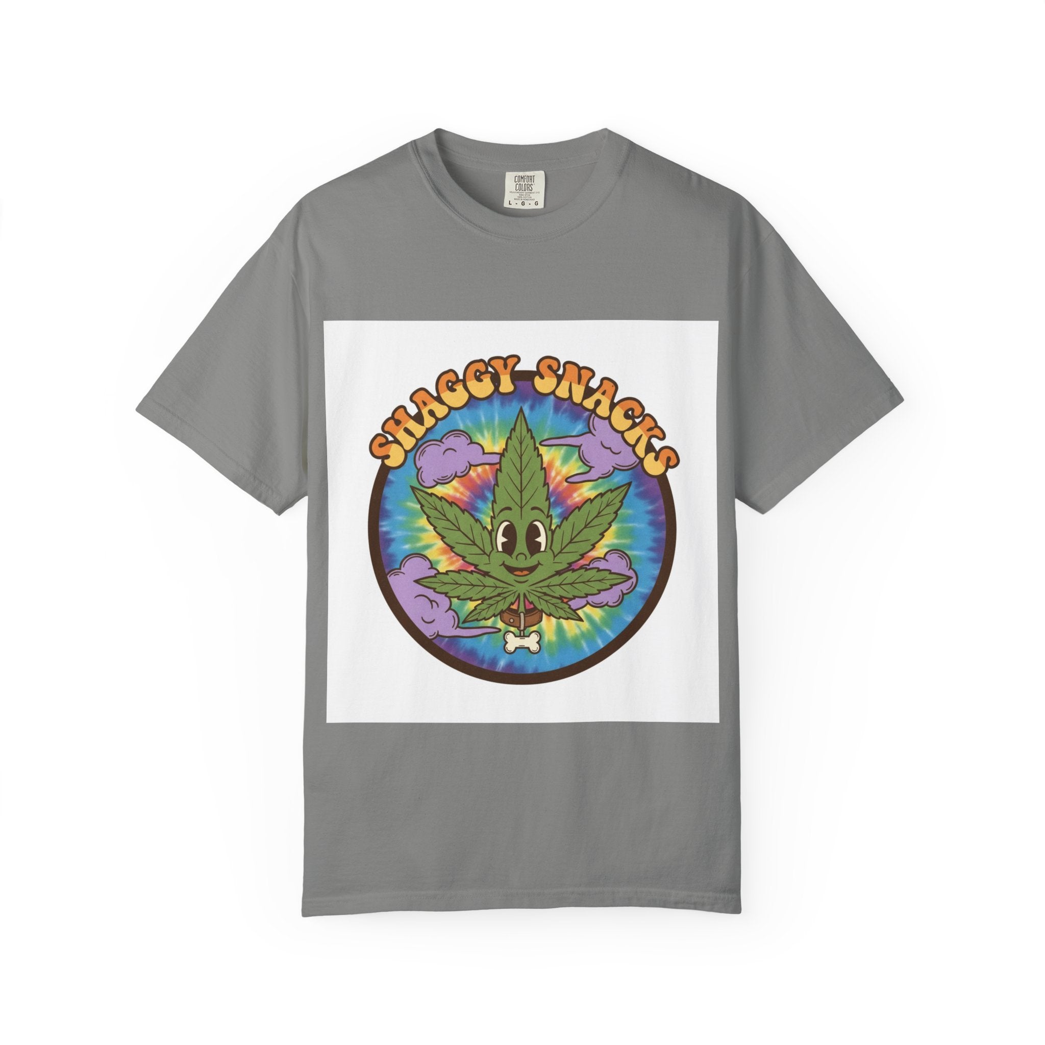 Shaggy Snacks Graphic T-Shirt for Cannabis Enthusiasts