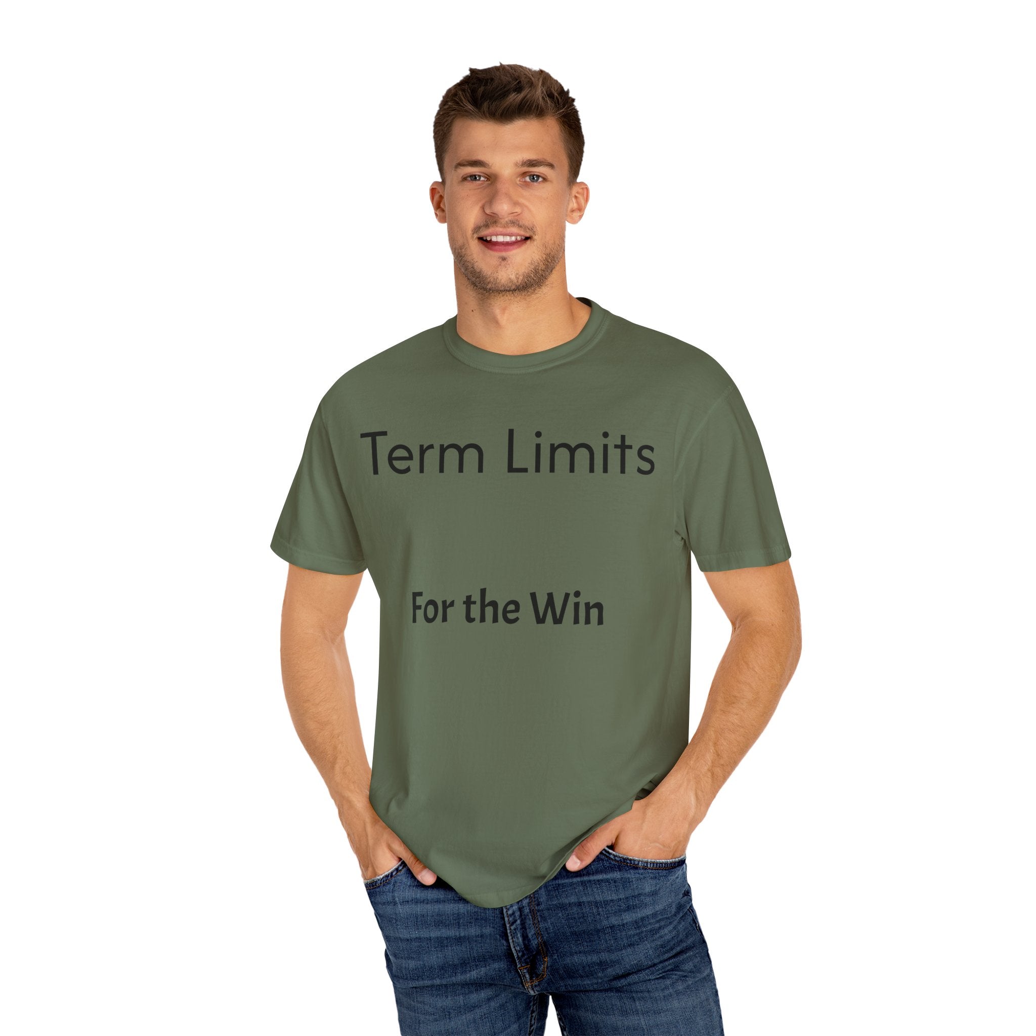 Unisex Garment-Dyed T-shirt with 'Term Limits For the Win' Design, Political Apparel, Casual Wear, Gifts for Activists, Everyday [...]