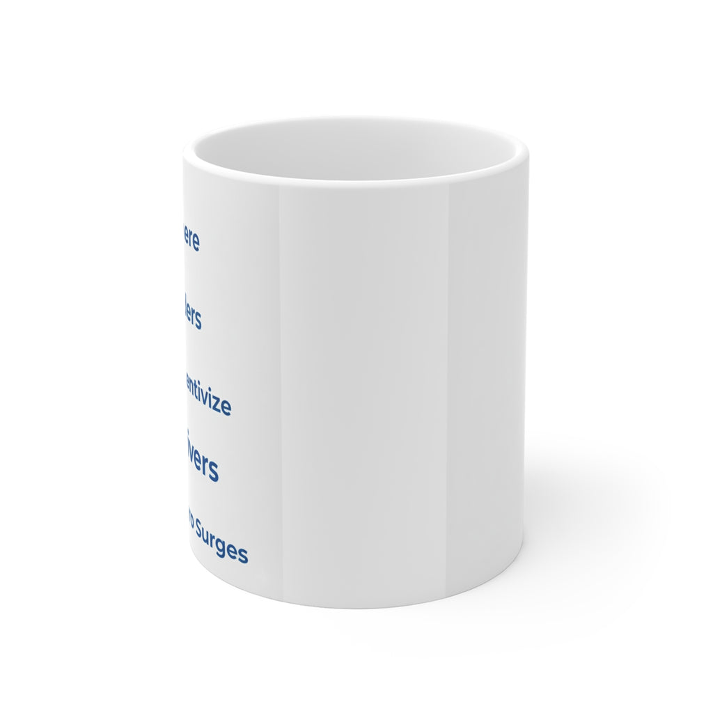 Mug — WRIDZ Acronym Coffee Mug (Where Riders Incentivize Drivers, Zero Surges)