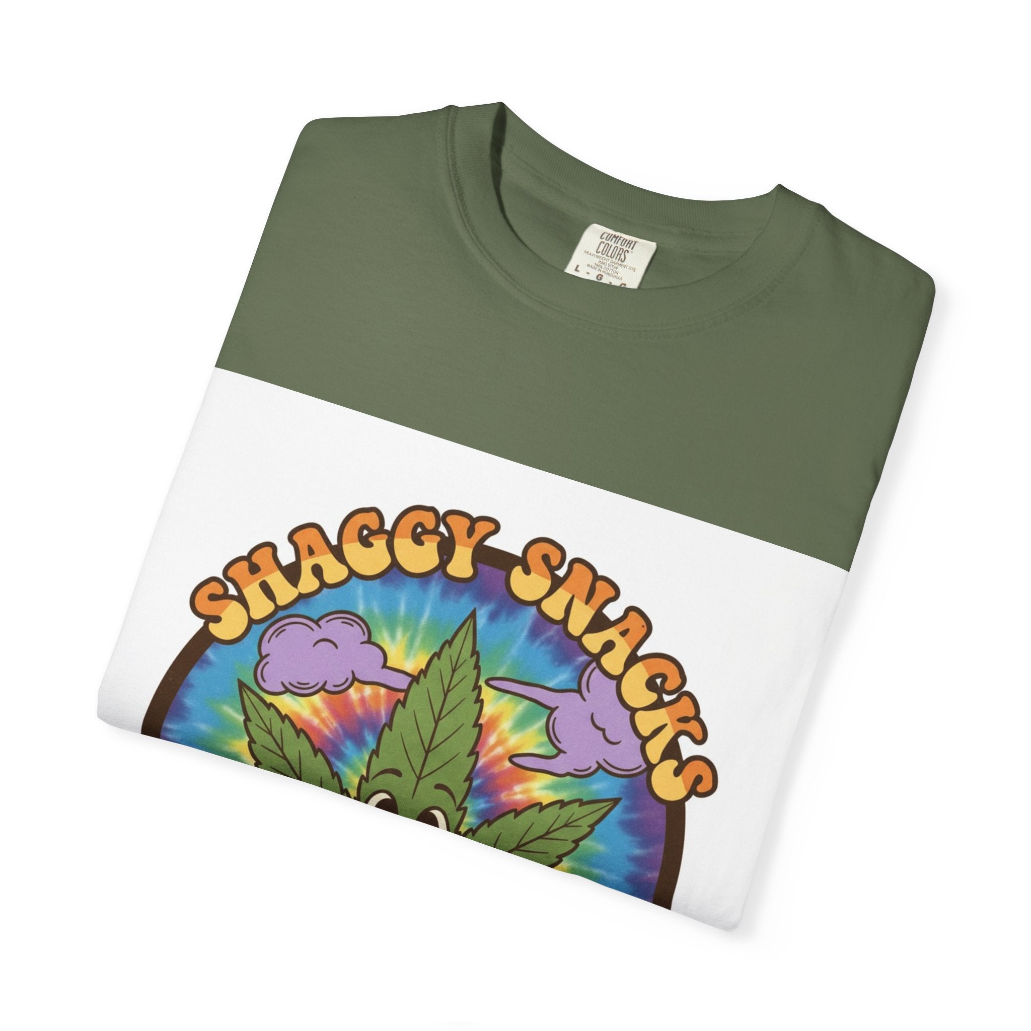 Shaggy Snacks Graphic T-Shirt for Cannabis Enthusiasts