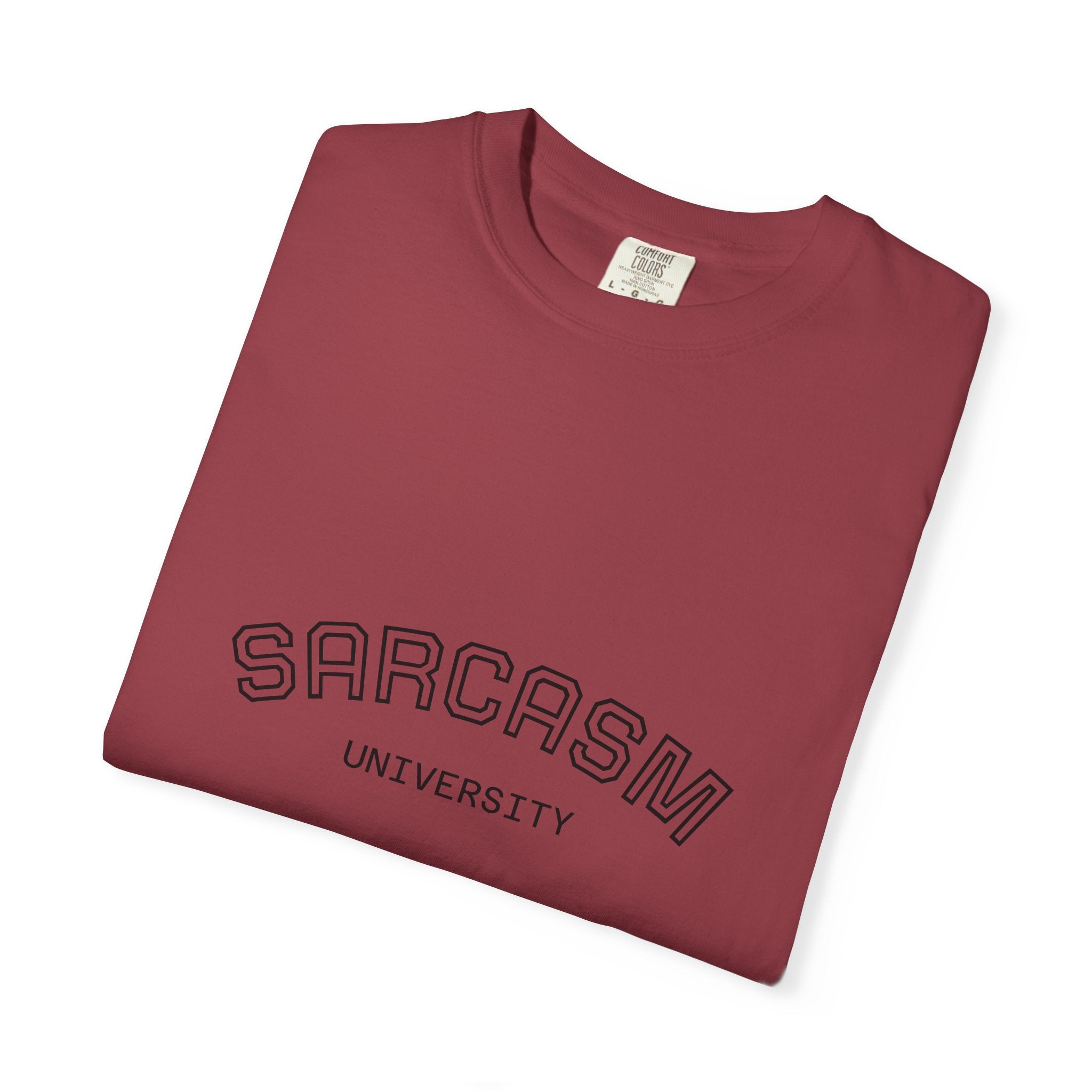 Sarcasm University T-Shirt | Funny Graphic Tee for Humor Lovers, Gift for Friends, Casual Wear, Sarcastic Statement Shirt