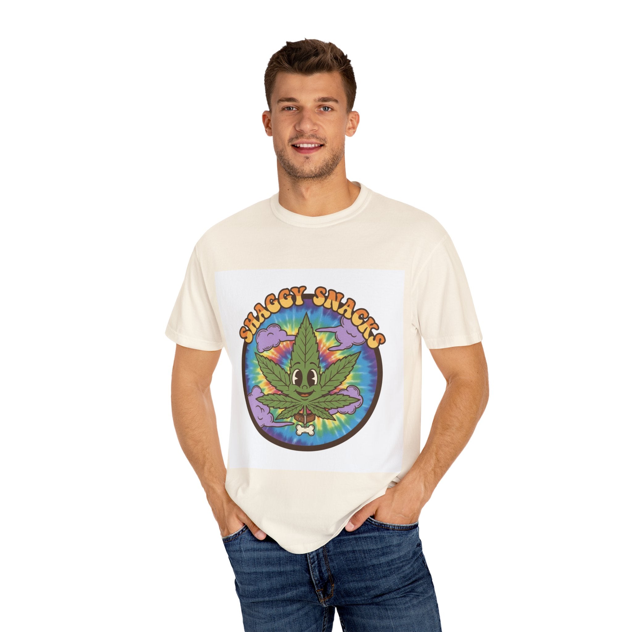 Shaggy Snacks Graphic T-Shirt for Cannabis Enthusiasts