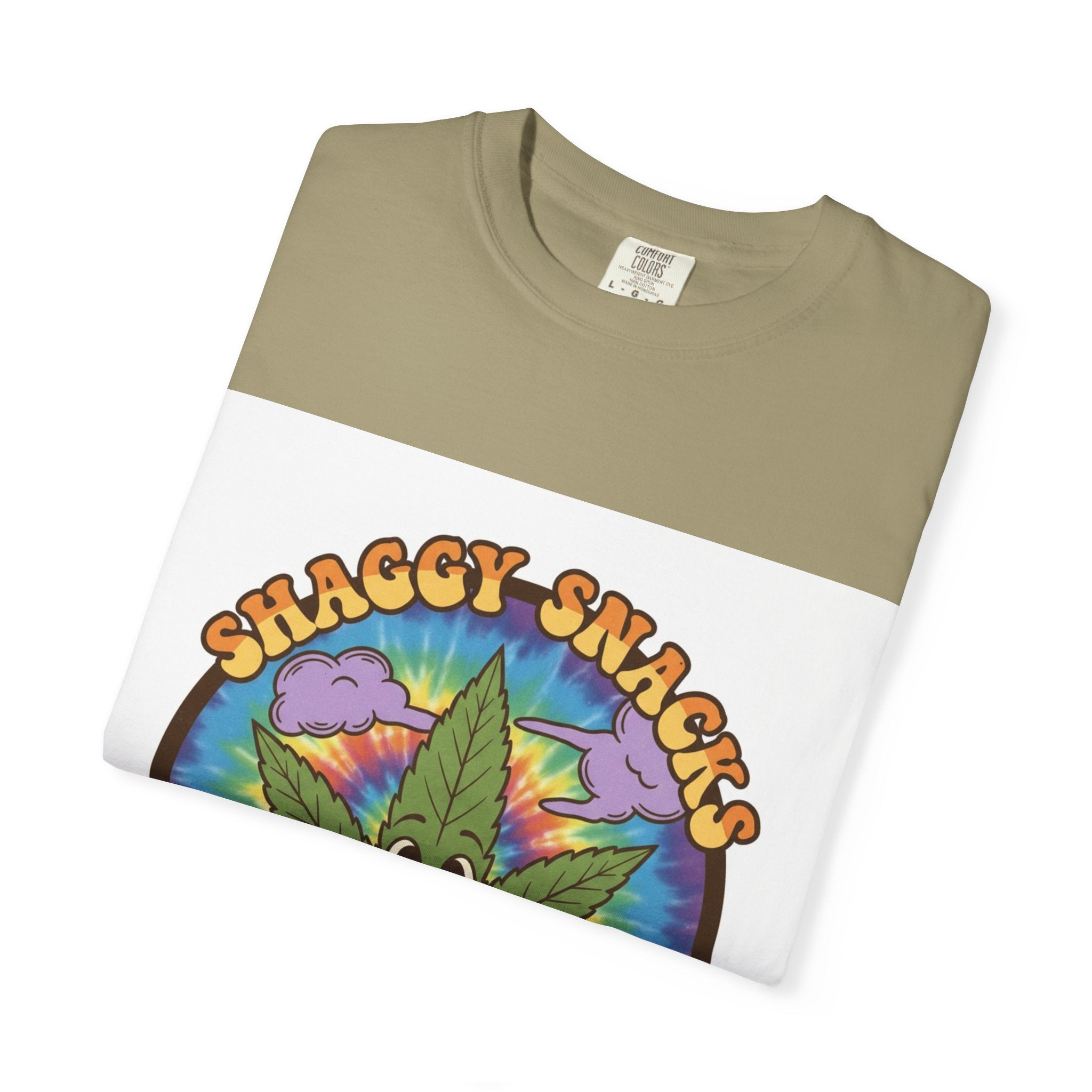 Shaggy Snacks Graphic T-Shirt for Cannabis Enthusiasts