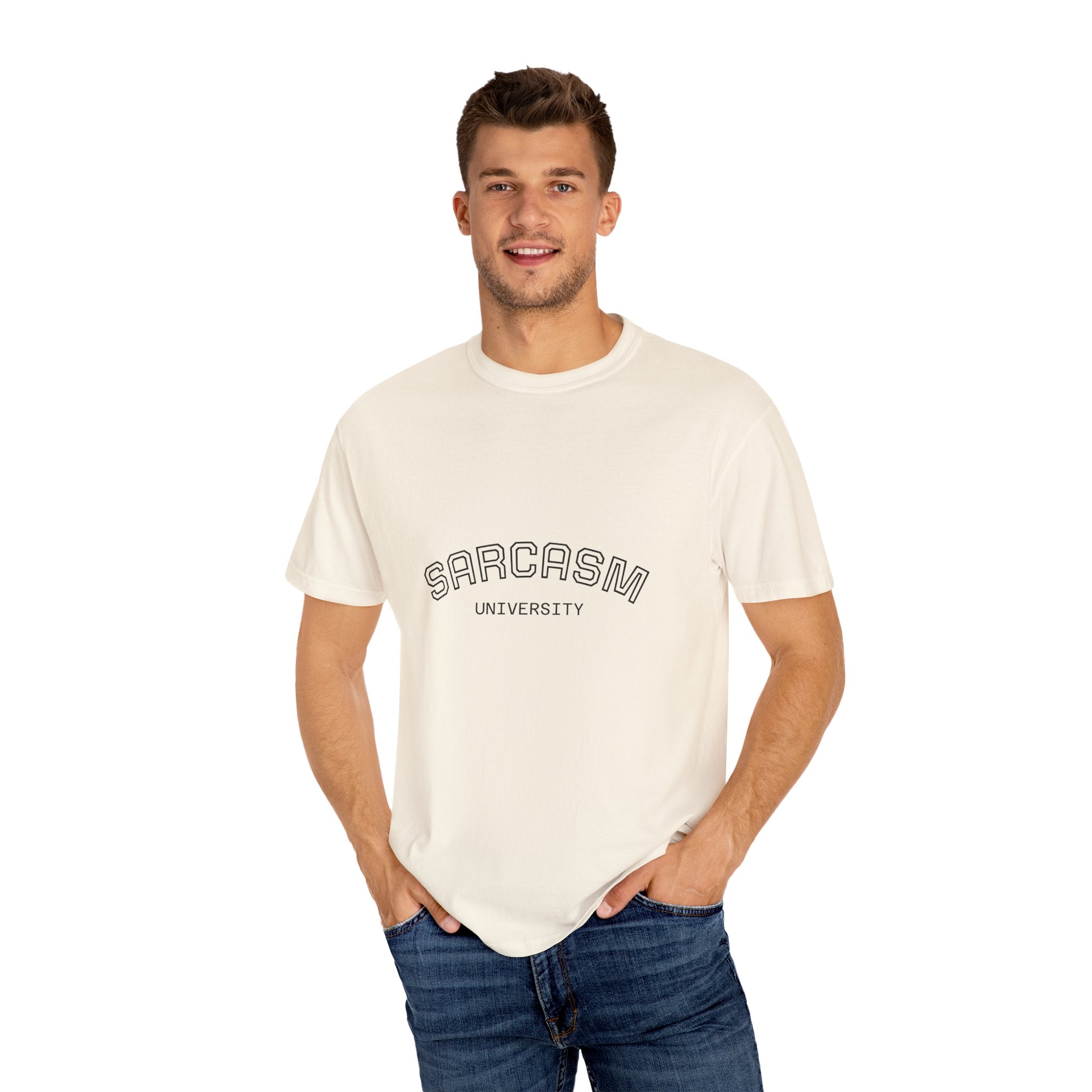Sarcasm University T-Shirt | Funny Graphic Tee for Humor Lovers, Gift for Friends, Casual Wear, Sarcastic Statement Shirt