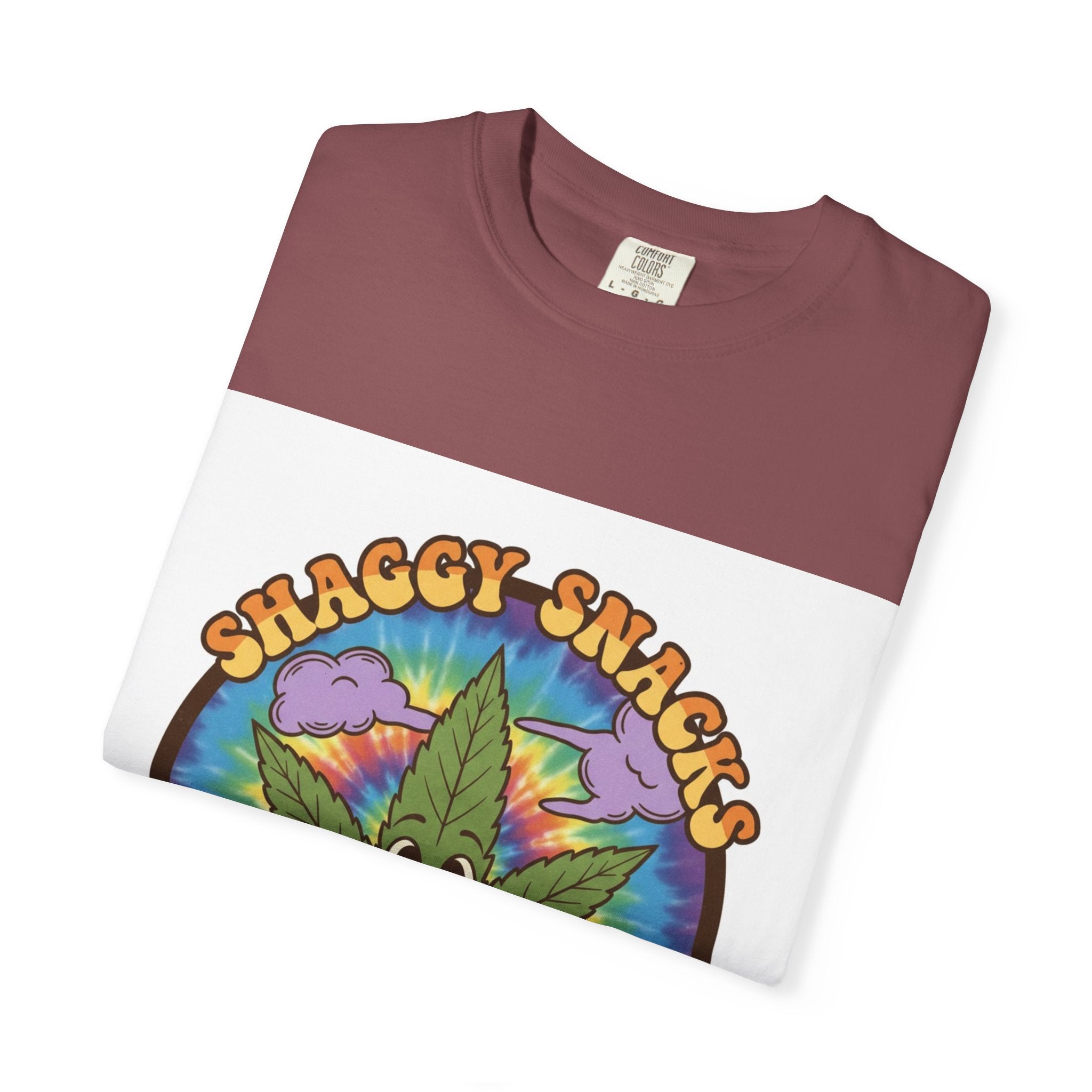 Shaggy Snacks Graphic T-Shirt for Cannabis Enthusiasts
