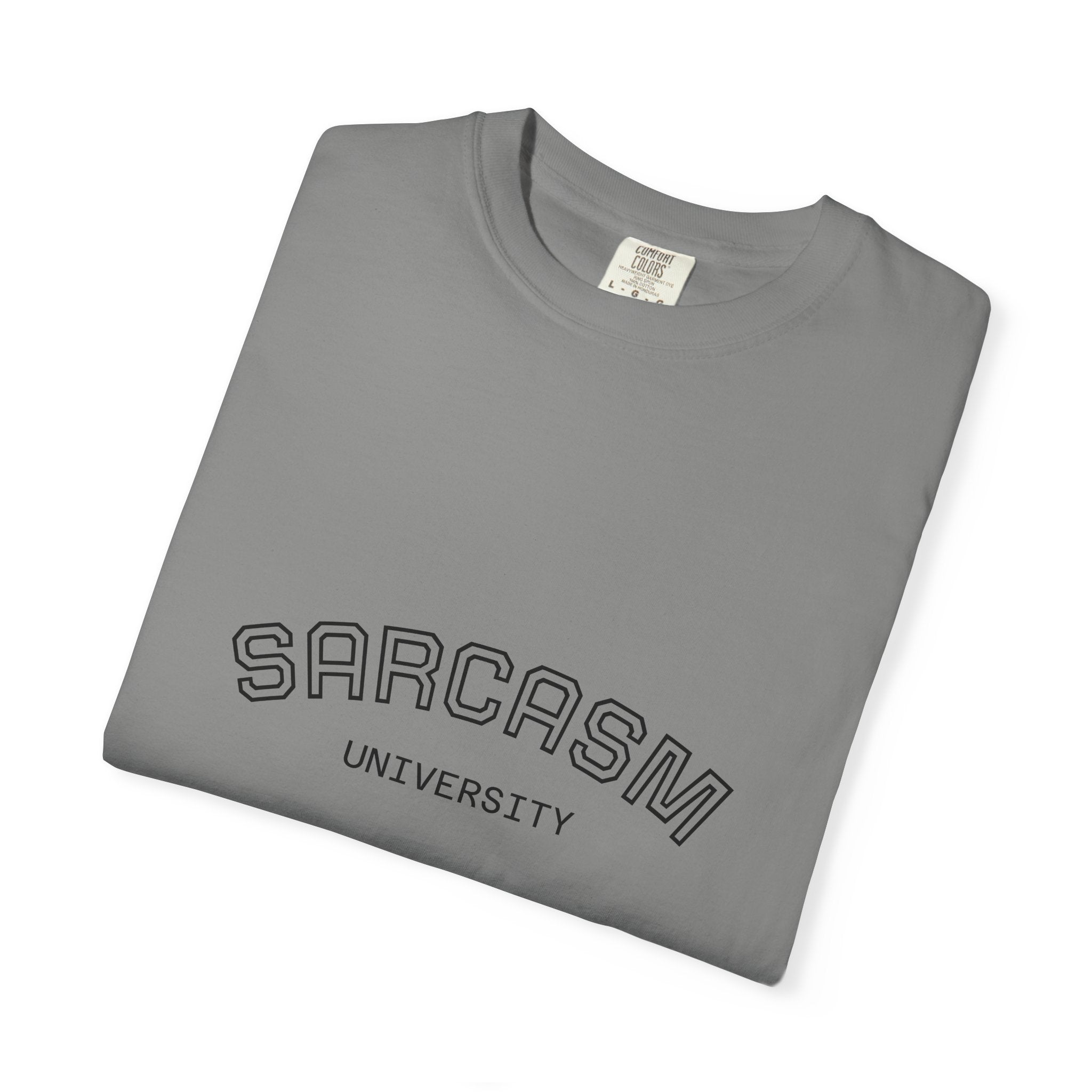 Sarcasm University T-Shirt | Funny Graphic Tee for Humor Lovers, Gift for Friends, Casual Wear, Sarcastic Statement Shirt